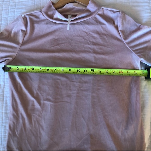 Anthropologie Rose Velvet Mock Neck Shirt. Size small. - Picture 10 of 11